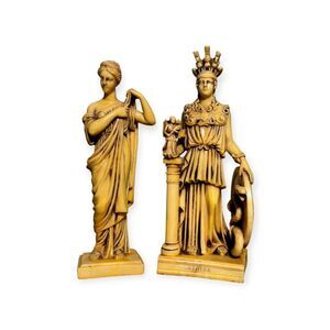 Gino Ruggeri Athena Greek Goddess Sculptures Alabaster Resin Mythology Italy